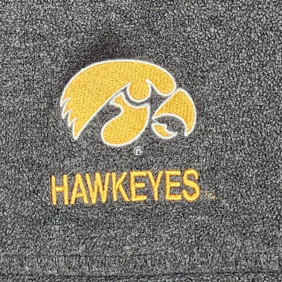 Vintage Iowa Hawkeyes Pullover Mens Gray NCAA College Quarter Zip Fleece 2000s - Picture 7 of 15